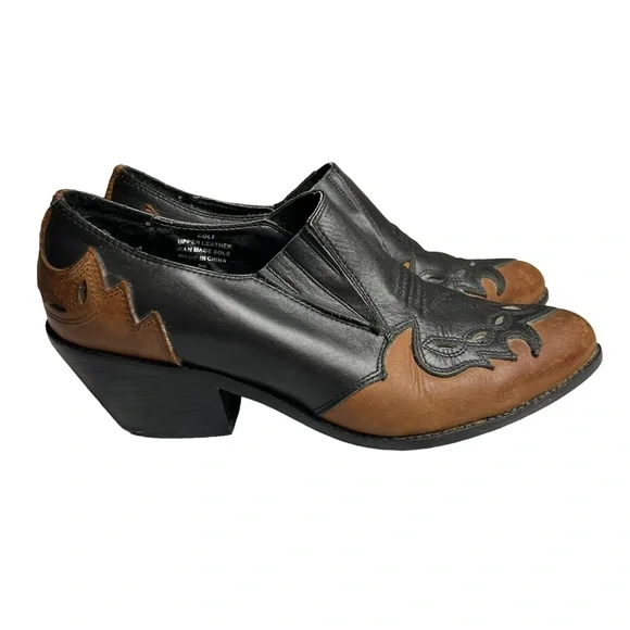 Jeffrey Campbell Colt Western Cowboy Ankle Boot Bootie Size 9 M Leather Black - Picture 1 of 14